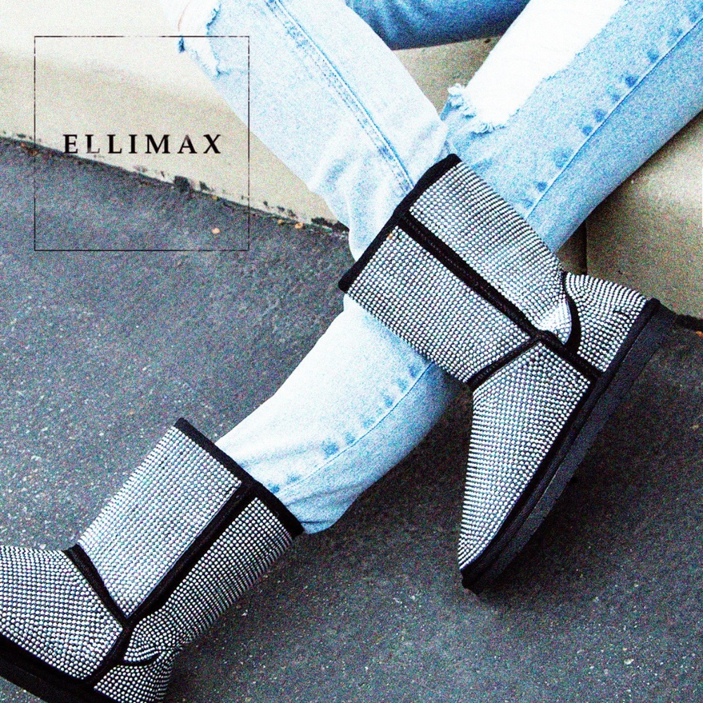 NEW🔥 Rhinestone Faux Fur Lined Snow Boots Booties